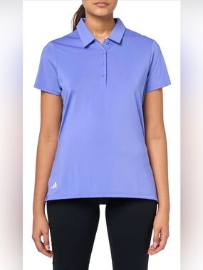 adidas Golf Ultimate365 Lilac Short-Sleeve Button-Down Polo